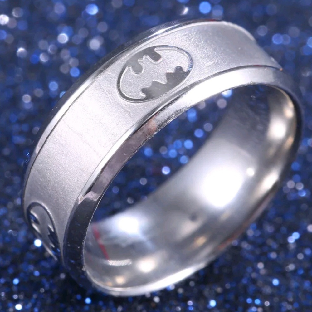 Stainless Steel Batman Band Ring